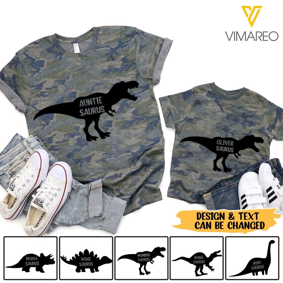 PERSONALIZED GRANDMASAURUS CAMO TSHIRT PRINTED QTTN2904