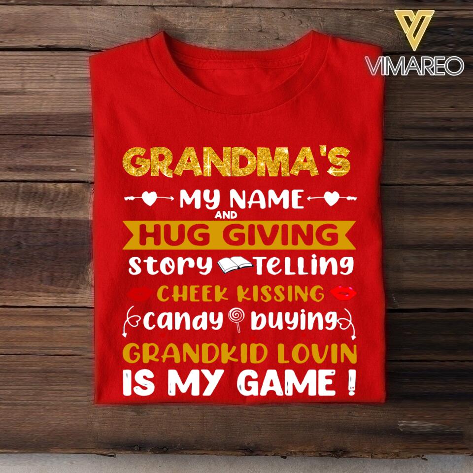 PERSONALIZED Grandma's nickname TSHIRT QTLN2904