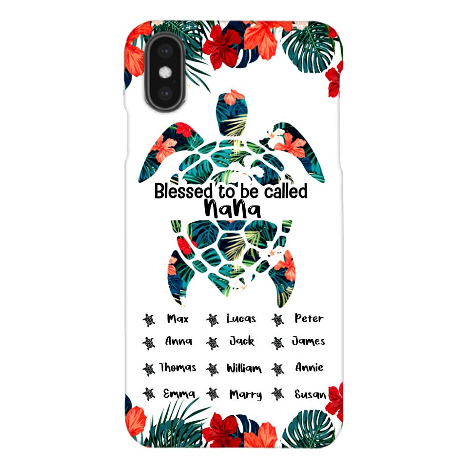 PERSONALIZED MOM, GRANDMAS Nickname turtle KID NAME PHONECASE QTHQ2904