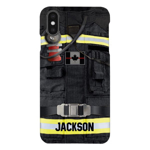 DH Personalized Canadian Firefighter Phone Case Printed DT045