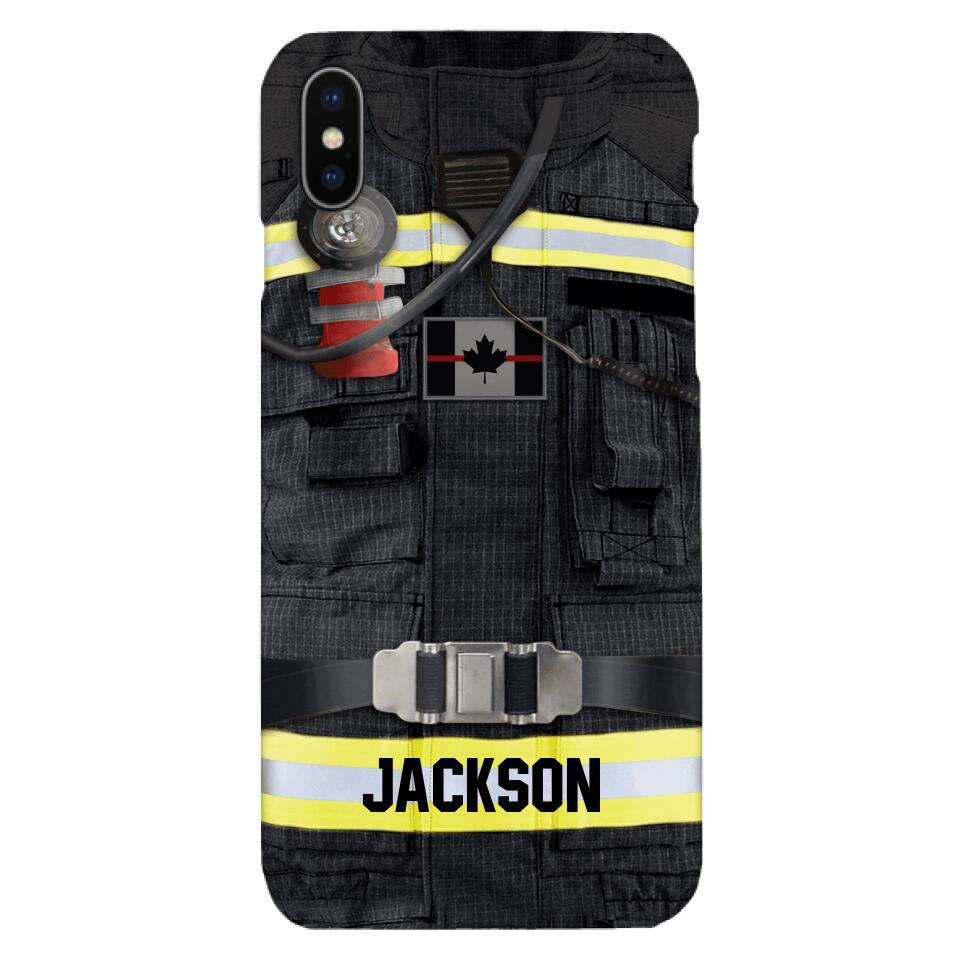 DH Personalized Canadian Firefighter Phone Case Printed DT045