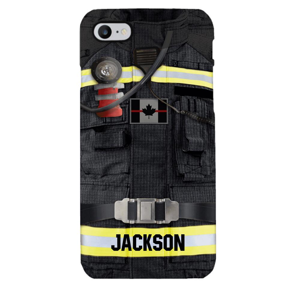 DH Personalized Canadian Firefighter Phone Case Printed DT045