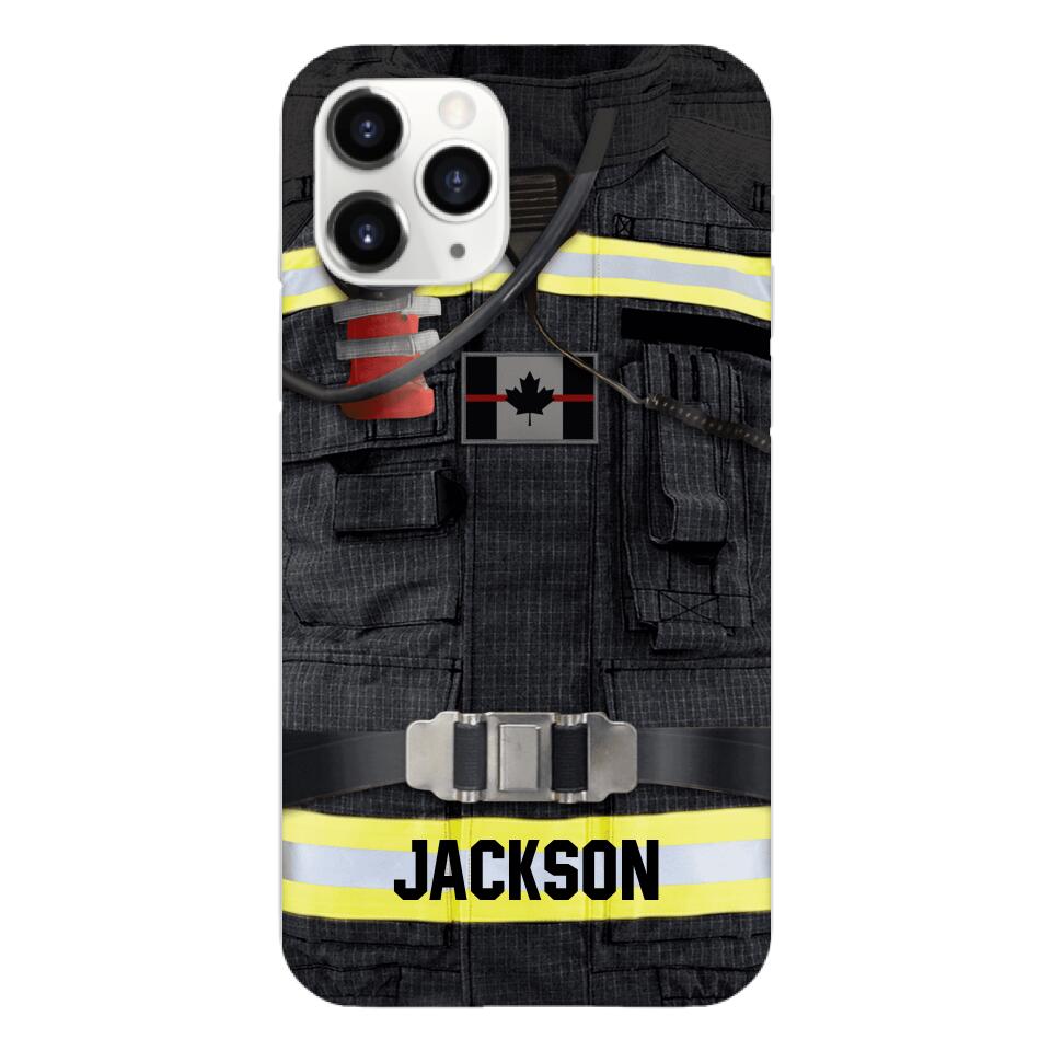 DH Personalized Canadian Firefighter Phone Case Printed DT045