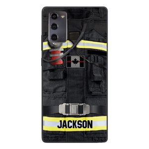 DH Personalized Canadian Firefighter Phone Case Printed DT045