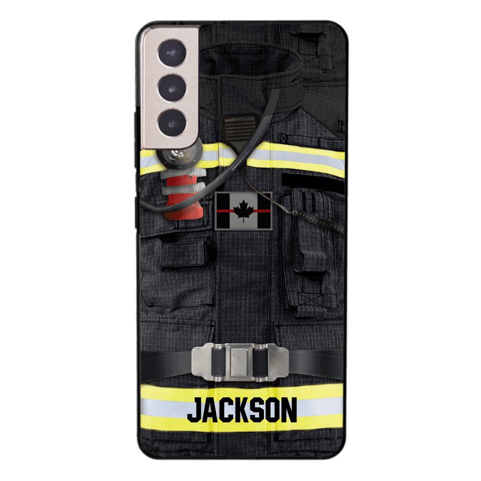 DH Personalized Canadian Firefighter Phone Case Printed DT045