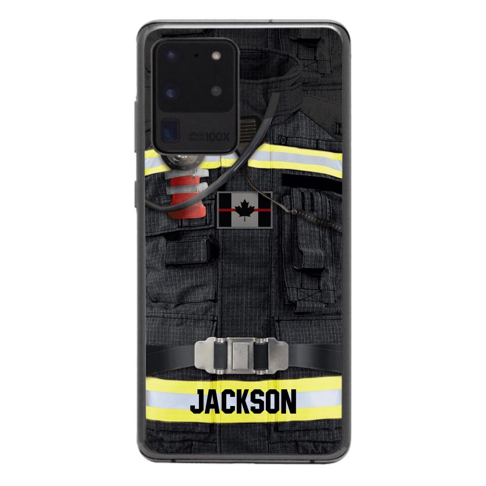 DH Personalized Canadian Firefighter Phone Case Printed DT045