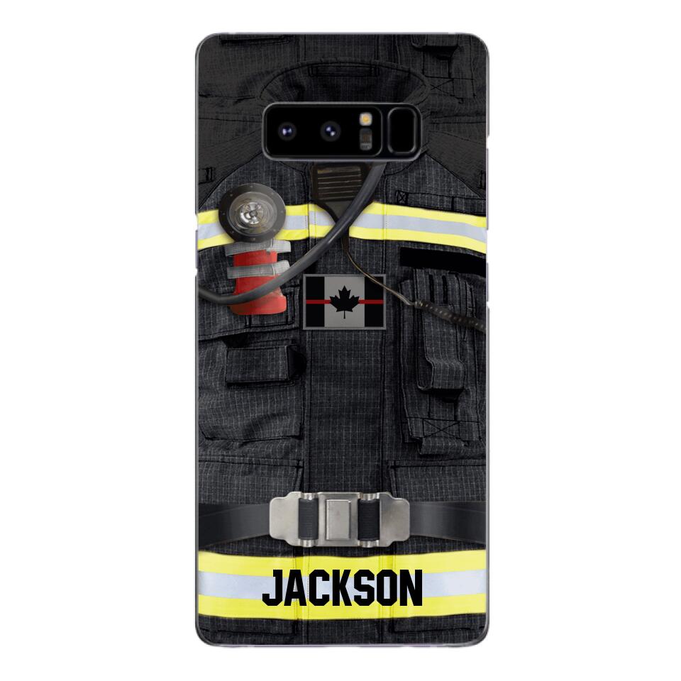 DH Personalized Canadian Firefighter Phone Case Printed DT045