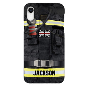 DH Personalized British Firefighter Phone Case Printed DT045