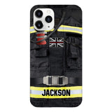 DH Personalized British Firefighter Phone Case Printed DT045