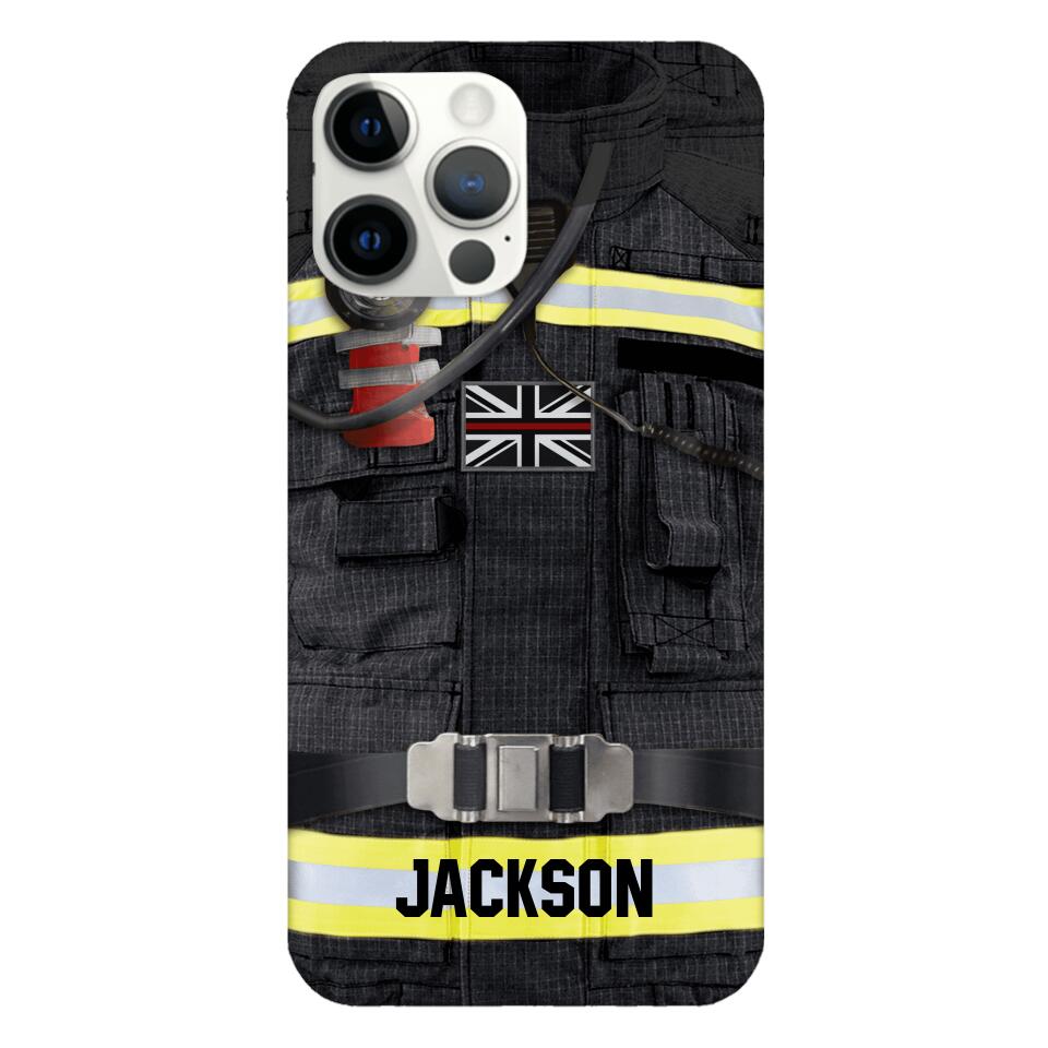 DH Personalized British Firefighter Phone Case Printed DT045