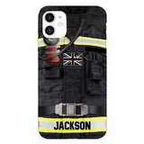 DH Personalized British Firefighter Phone Case Printed DT045