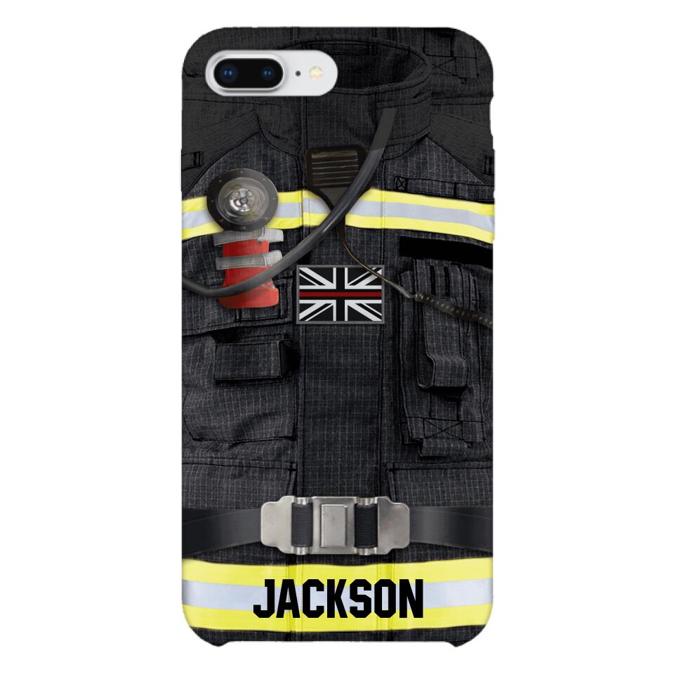 DH Personalized British Firefighter Phone Case Printed DT045