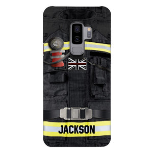 DH Personalized British Firefighter Phone Case Printed DT045