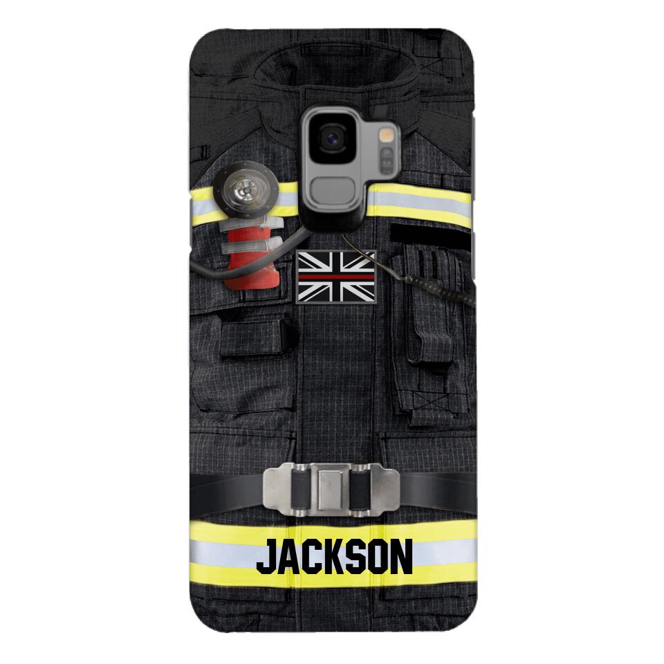 DH Personalized British Firefighter Phone Case Printed DT045