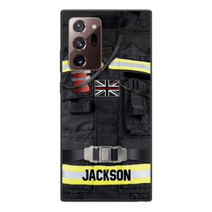 DH Personalized British Firefighter Phone Case Printed DT045