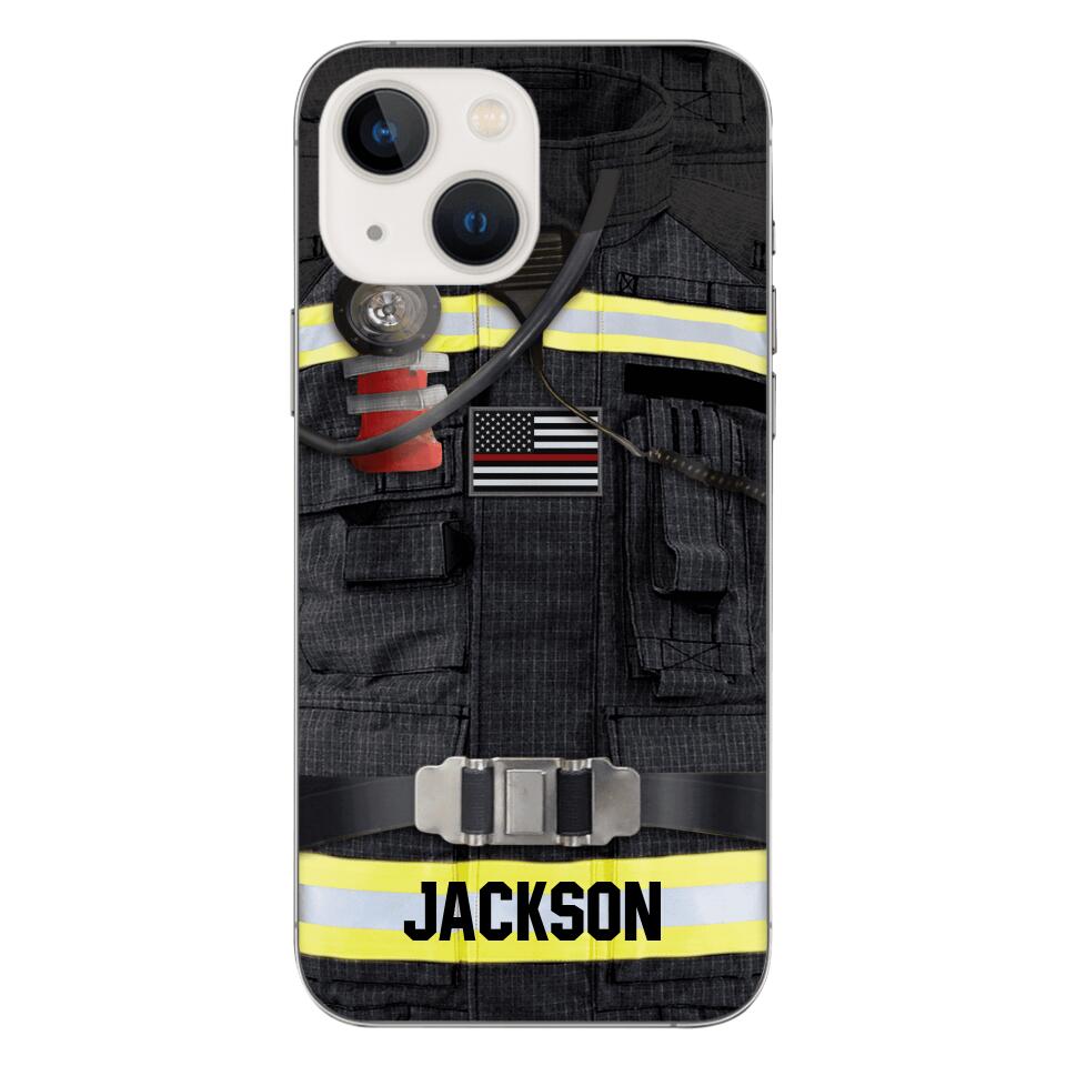 DH Personalized U.S Firefighter Phone Case Printed DT045