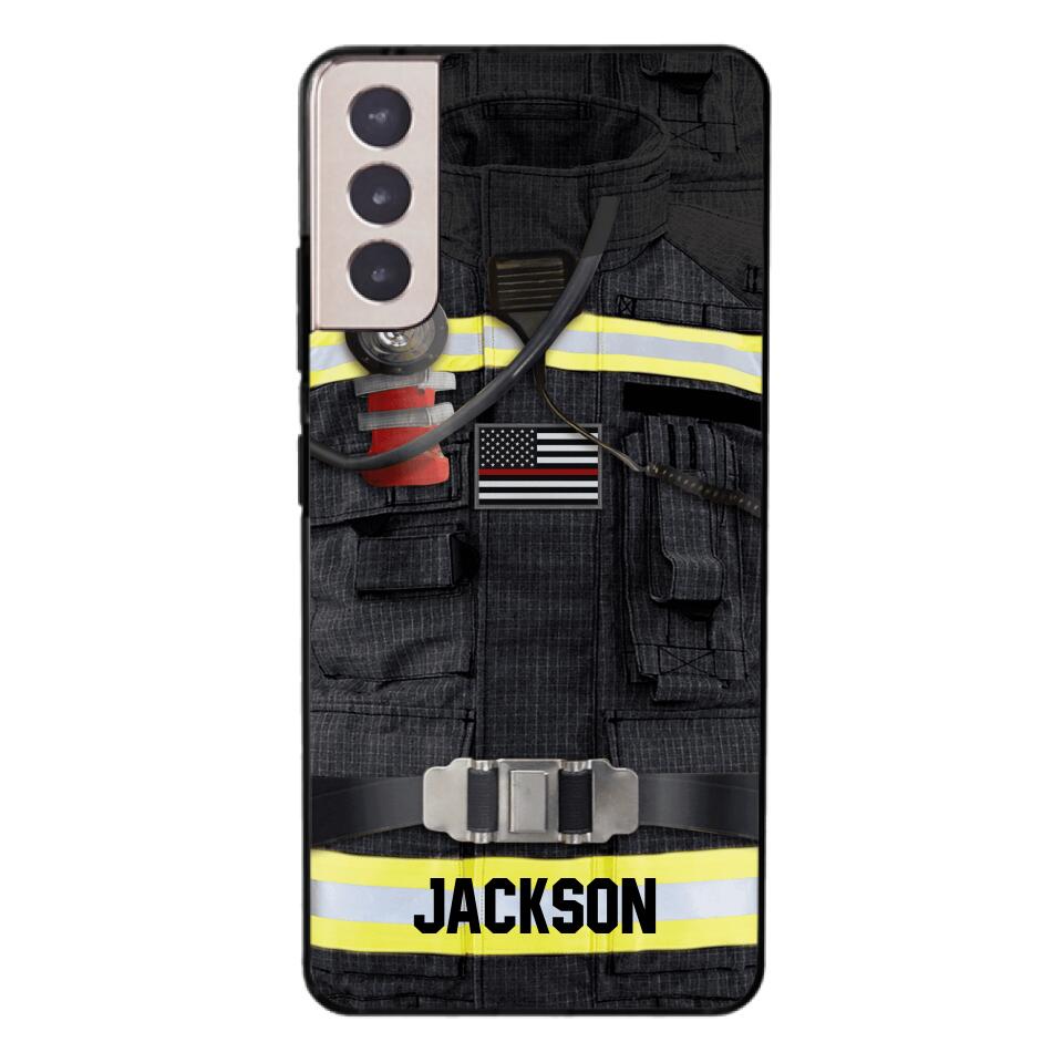 DH Personalized U.S Firefighter Phone Case Printed DT045