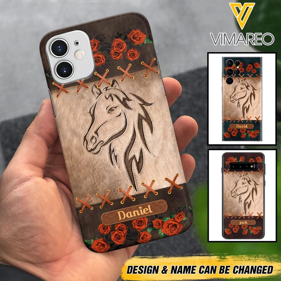 Personalized Horse Lover Phone Case Printed 22MAY-LN04