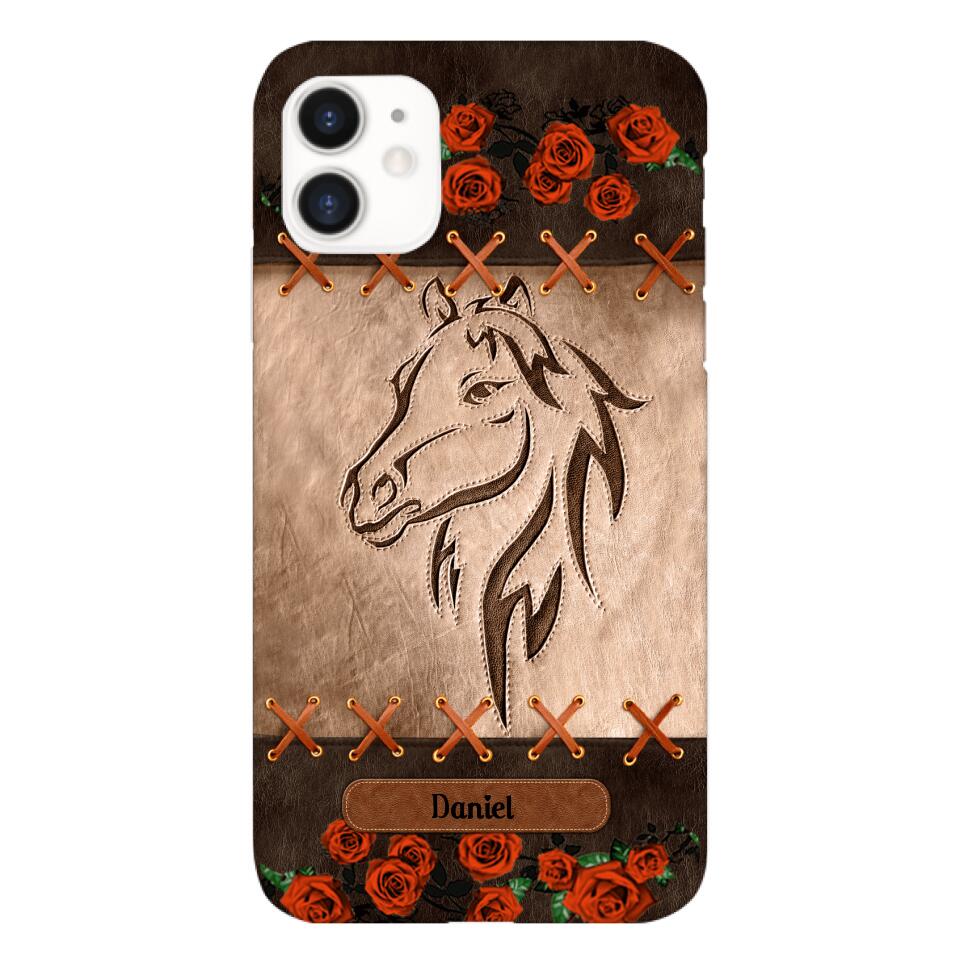 Personalized Horse Lover Phone Case Printed 22MAY-LN04