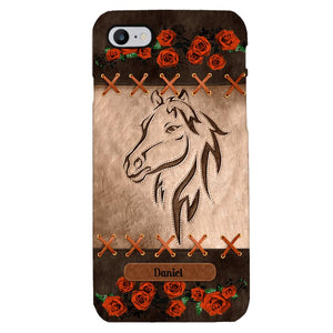 Personalized Horse Lover Phone Case Printed 22MAY-LN04