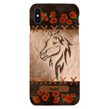 Personalized Horse Lover Phone Case Printed 22MAY-LN04