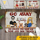 Personalized Wine And Dog Treats Doormat 22MAY-DT04