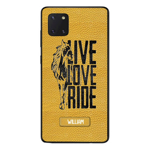 PERSONALIZED LIVE LOVE RIDE HORSE PHONECASE QTVQ0505