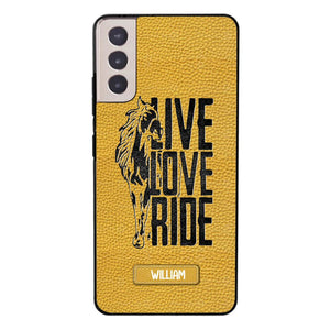 PERSONALIZED LIVE LOVE RIDE HORSE PHONECASE QTVQ0505