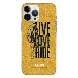 PERSONALIZED LIVE LOVE RIDE HORSE PHONECASE QTVQ0505