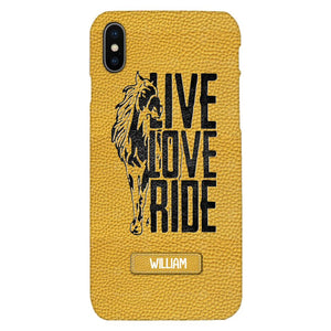 PERSONALIZED LIVE LOVE RIDE HORSE PHONECASE QTVQ0505