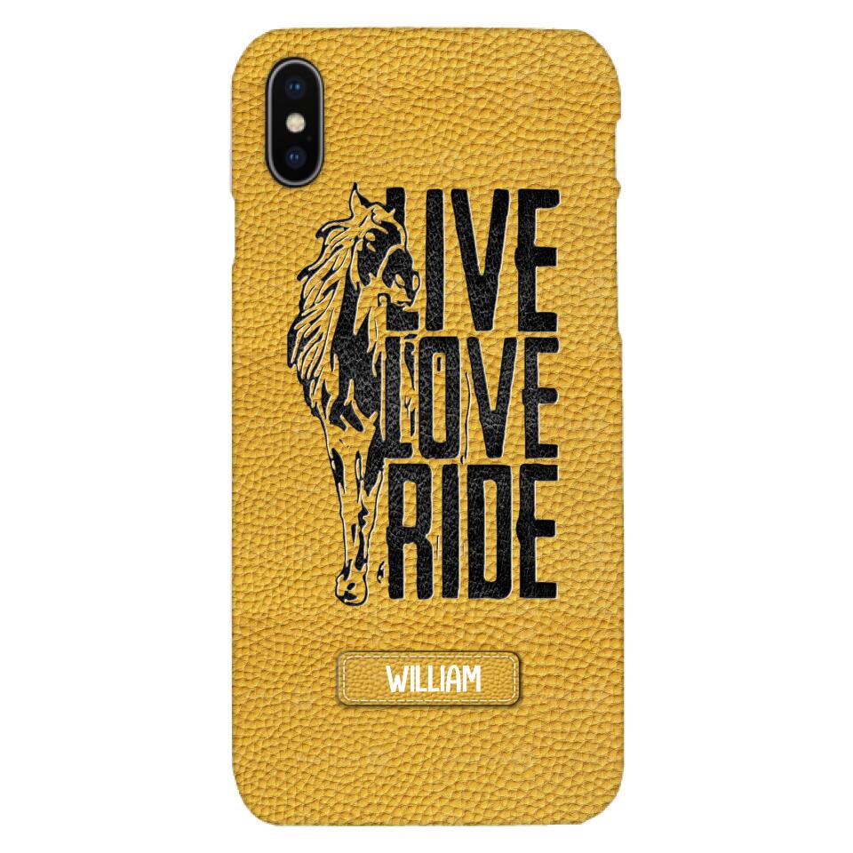 PERSONALIZED LIVE LOVE RIDE HORSE PHONECASE QTVQ0505