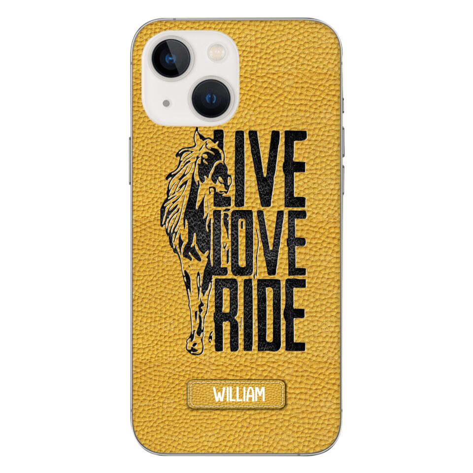 PERSONALIZED LIVE LOVE RIDE HORSE PHONECASE QTVQ0505