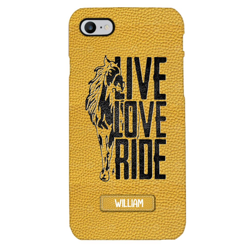 PERSONALIZED LIVE LOVE RIDE HORSE PHONECASE QTVQ0505