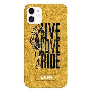 PERSONALIZED LIVE LOVE RIDE HORSE PHONECASE QTVQ0505