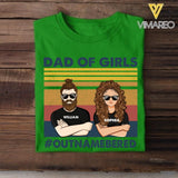 PERSONALIZED DAD OF GIRLS OUTNAMEBERED TSHIRT QTHC0505