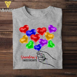 PERSONALIZED GRANDMA'S SWEETHEARTS KID NAME TSHIRT QTDT0505