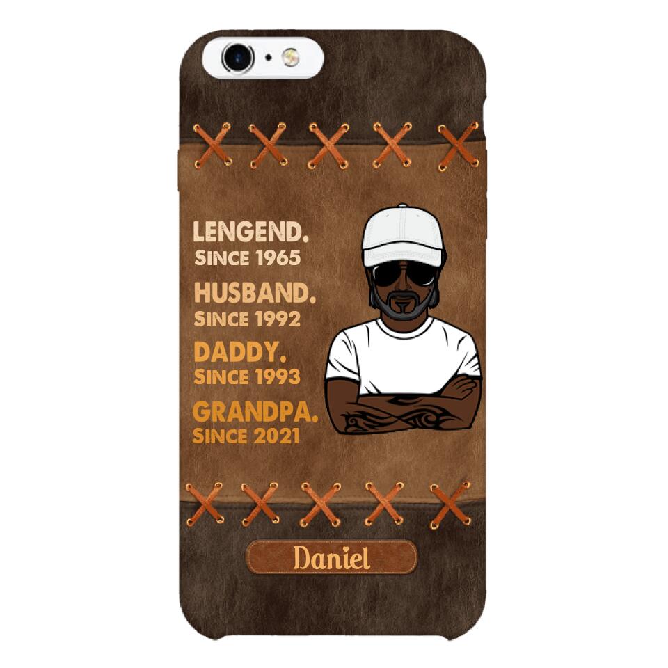 Personalized Legend. Husband. Daddy. Grandpa. Phone Case Printed 22MAY-HC05