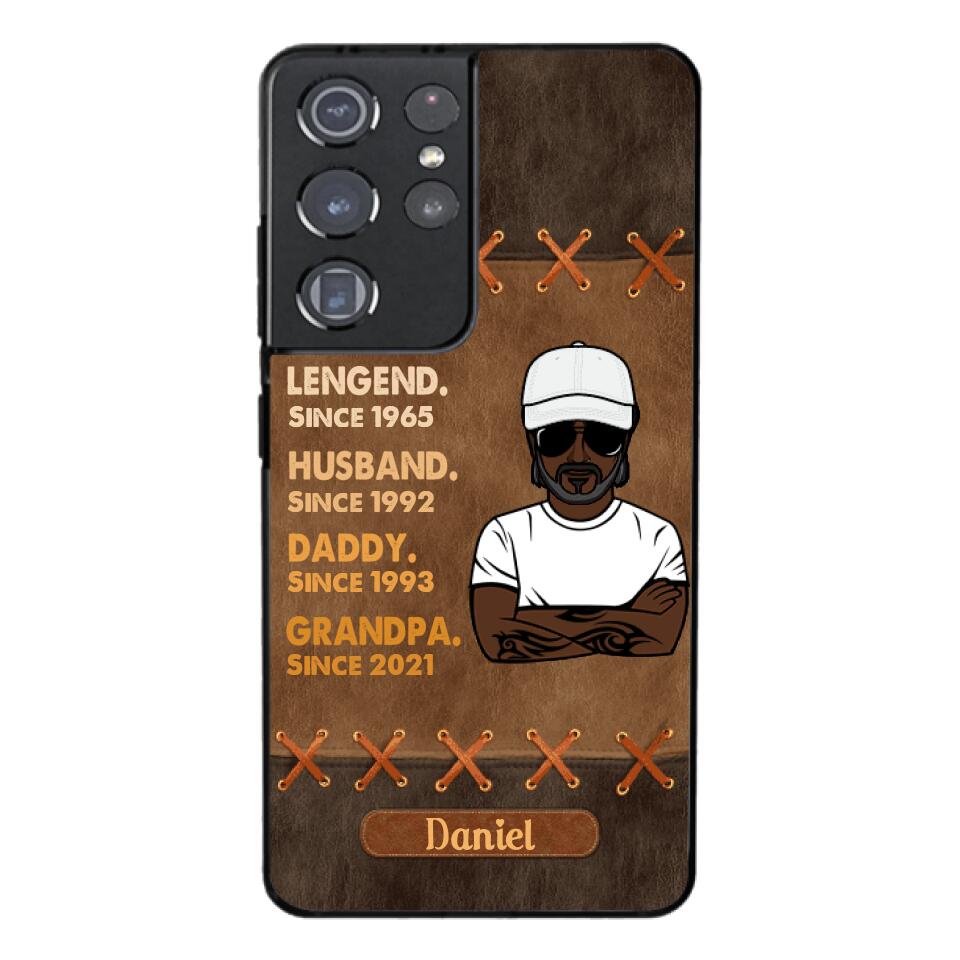 Personalized Legend. Husband. Daddy. Grandpa. Phone Case Printed 22MAY-HC05