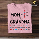 PERSONALIZED MOM GRANDMA KID NAME WITH YEAR OF BIRTH TSHIRT QTDT0505