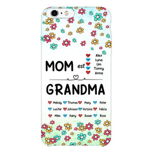 PERSONALIZED MOM GRANDMA KID NAME WITH YEAR OF BIRTH PHONECASE QTDT0605