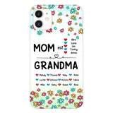 PERSONALIZED MOM GRANDMA KID NAME WITH YEAR OF BIRTH PHONECASE QTDT0605