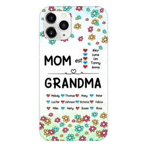 PERSONALIZED MOM GRANDMA KID NAME WITH YEAR OF BIRTH PHONECASE QTDT0605