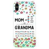 PERSONALIZED MOM GRANDMA KID NAME WITH YEAR OF BIRTH PHONECASE QTDT0605