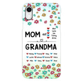 PERSONALIZED MOM GRANDMA KID NAME WITH YEAR OF BIRTH PHONECASE QTDT0605