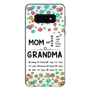 PERSONALIZED MOM GRANDMA KID NAME WITH YEAR OF BIRTH PHONECASE QTDT0605