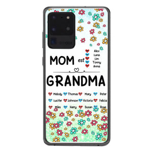 PERSONALIZED MOM GRANDMA KID NAME WITH YEAR OF BIRTH PHONECASE QTDT0605