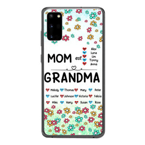 PERSONALIZED MOM GRANDMA KID NAME WITH YEAR OF BIRTH PHONECASE QTDT0605