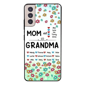 PERSONALIZED MOM GRANDMA KID NAME WITH YEAR OF BIRTH PHONECASE QTDT0605