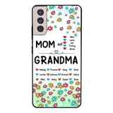 PERSONALIZED MOM GRANDMA KID NAME WITH YEAR OF BIRTH PHONECASE QTDT0605