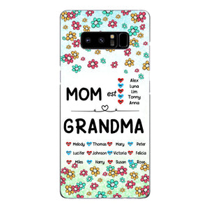 PERSONALIZED MOM GRANDMA KID NAME WITH YEAR OF BIRTH PHONECASE QTDT0605